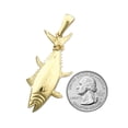thumbnail image 3 of 14K Gold 3D Tuna with Rope Wrapped Fin Pendant, 3 of 5