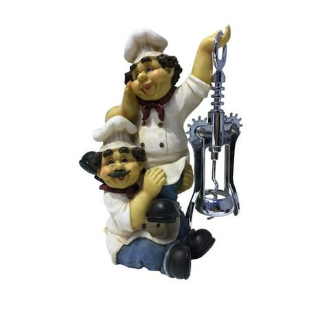Figurine Wine - Wine Bodies Funny Chubby Italian Chef Duo Figurine