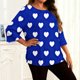 thumbnail image 5 of TaTaai Gradient Plus Size Long Sleeved T-shirt, Women's Round Neck Lightweight Top, All Seasons Garment, Casual Daily Party Dating Work Home Vacation Birthday Outfit, Hand Wash Gift, 5 of 6