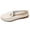 White, variant on Women's Rhinestone Bow Comfortable Slip On Mules Closed Toe Slippers Soft Soled Non Slip Dress Shoes Backless Leather Loafers Beige Size 9