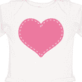 thumbnail image 4 of Inktastic Pink Heart (Stitch Border) Girls Long Sleeve Baby Bodysuit, 4 of 5