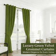 thumbnail image 2 of SNITIE 2 Panels Luxury Velvet Light Filtering Curtains, Thermal Insulated Grommet Drapes for Living Room, Super Soft Window Curtains for Home Decor, 2 of 8