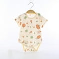 thumbnail image 1 of JDQJBZ Newborn Baby Short Sleeve Bodysuit Bear Print Cotton Romper, 1 of 1