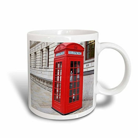 

3dRose Londons Famous Red Phone Booths Ceramic Mug 15-ounce
