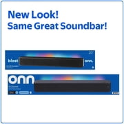 onn 20 Inch Bluetooth 2.1 Channel Soundbar with Multi-Color LED Lighting, Black