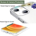 thumbnail image 2 of Case Compatible with iPhone 13 Case Clear with Design Embossed Pattern Soft TPU Bumper Slim Protective 6.1 Inch (Flower Blossom), 2 of 7