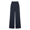 thumbnail image 6 of ClodeEU Women's High Waist Elastic Waist Dress Pants with Pockets,Casual Solid Color Work Trousers Navy,Women's Plus S, 6 of 8