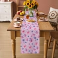 thumbnail image 3 of Table Runner - 120 Inch Long, Spring Floral Kitchen Dining Table Runner Dresser Scarves, Summer Botanical Purple Pink Flower Farmhouse Decor for Coffee Tables Wedding Party Banquet, 3 of 8