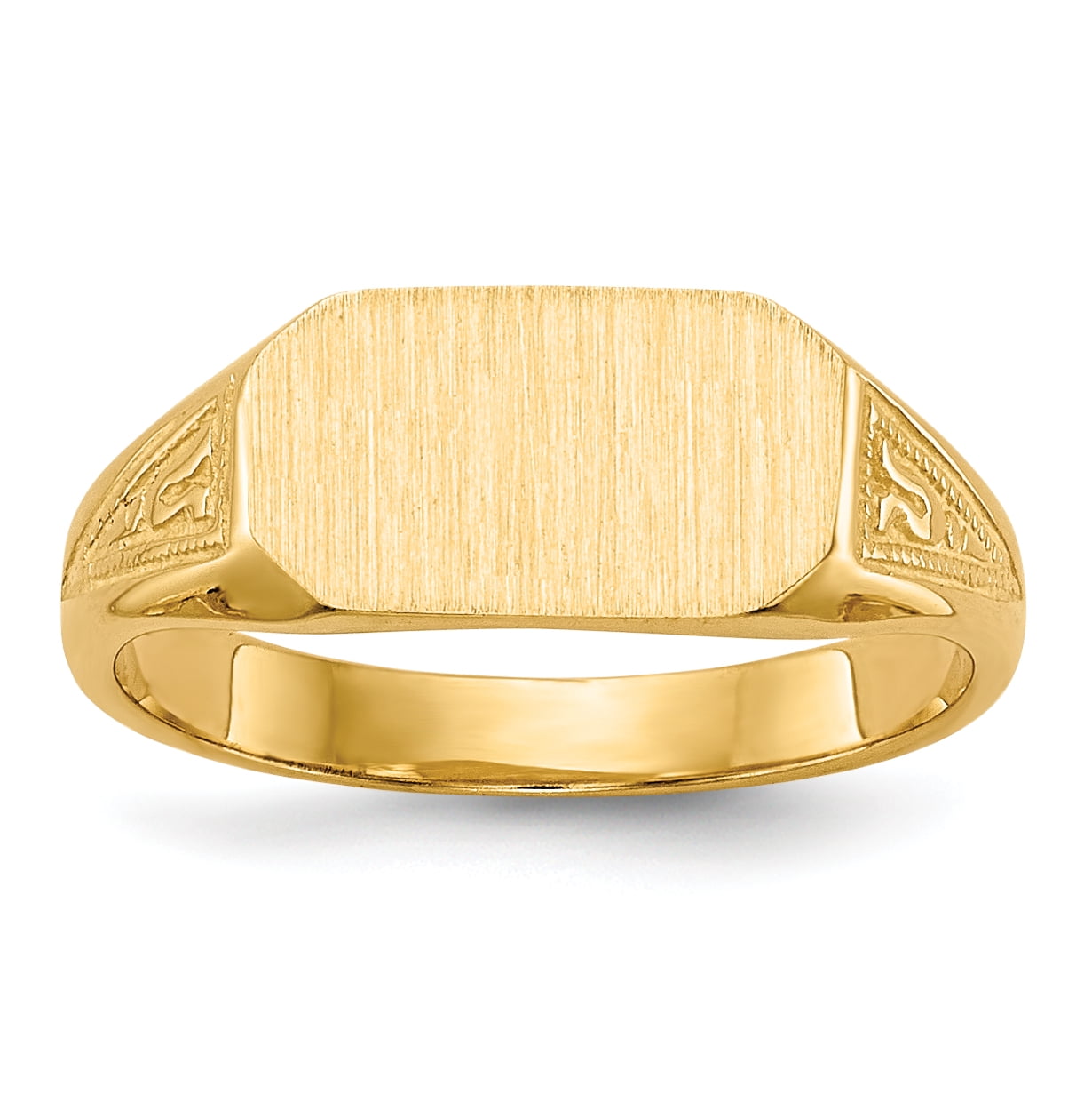 14k Yellow Gold Engravable Child's Ring