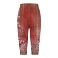 thumbnail image 5 of 2DXuixsh Pantalons pour Femmes Pantalons de Survêtement Capris pour Femmes Pantalons Imprimés Bas Joggers à Cordon pour Entraînement Yoga Course Pantalons Rouges Taille G, 5 of 5