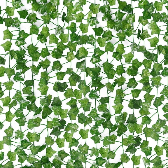 18 Pack 126 Feet Fake Ivy Garland Vines Artificial Ivy Leaves Greenery Garlands Fake Hanging Plant Vine for Bedroom Wedding Wall Indoor Outdoor Decoration