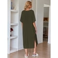 thumbnail image 6 of Avidlove Women's Long Nightgown Short Sleeve Sleepshirt Casual Maxi Loungewear with Pockets, 6 of 6
