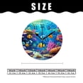 thumbnail image 2 of 12 Inch Wall Clock Battery Operated Silent Clock Decorative for Office, Kitchen, Outdoor, Living Room，Massive Whale The Master of The Oceans Themedround Planet Nature,Blue Orange Cute Art, 2 of 5