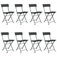 thumbnail image 5 of vidaXL Chair Outdoor Bistro Accent Folding Side Chair Poly Rattan and Steel, 5 of 63