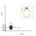 thumbnail image 4 of Angara Natural 1.55 Ct. Blue Sapphire with Diamond Halo Ring in 14K Yellow Gold for Women (Ring Size: 3), 4 of 9