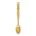 thumbnail image 4 of FJC Finejewelers 14k Yellow Gold 3d Table Spoon with Black Enamel Charm, 4 of 4