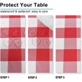 thumbnail image 6 of Red and White Checkered Tablecloth Rectangle - Stain Resistant, Waterproof Polyester Picnic Table Cloth Gingham, 60 x 84 Inch, 6 of 6