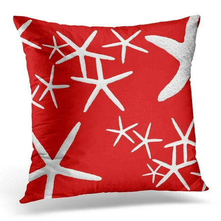 Starfish Cushion STOAG Beach Red and White Starfish Themes Throw Pillowcase Cushion Case Cover 16x16 inch ()