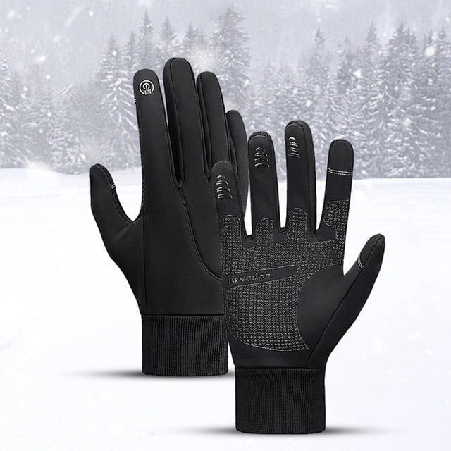 Danhjin Ridding Mitten Outdoor Fall And Winter Mens Warm Cycling Non Slip Screen Wear Cold Cycling Sports Gloves