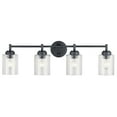 thumbnail image 2 of Kichler Winslow 30" 4 Light Black Vanity Light with Seeded Glass Shades, 2 of 8