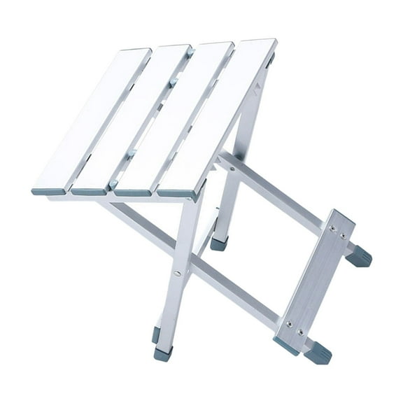 CATIEBYE 1Pcs Folding Chair Garden Foldable Aluminum Stool Square Silver 15X10In Portable for Adults Outdoor Camping