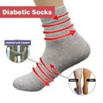 thumbnail image 5 of Goyoma 3 Pairs Of Mens Gray Diabetic Crew Socks 9-11 Size, 5 of 5