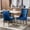 Blue, variant on GAKMCIL Velvet Dining Chair, Comfy Tufted Upholstered Dinner Chair with Chrome Stainless Steel Plating Legs, Nailhead Trimfor amd Back Ring, 300lb Load for Dining Room and Kitchen (Set of 2, Gray)