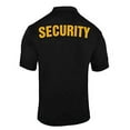 thumbnail image 2 of Rothco Moisture Wicking Security Polo Shirt,Black W/ Gold Lettering, L, 2 of 2