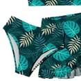 thumbnail image 4 of Gibobby Toddler Girl Swimsuit Girls Bathing Suits Two-Piece Swimsuit with Boyshorts Vest-Style Tankini(13-14 Years,Dark Green), 4 of 4