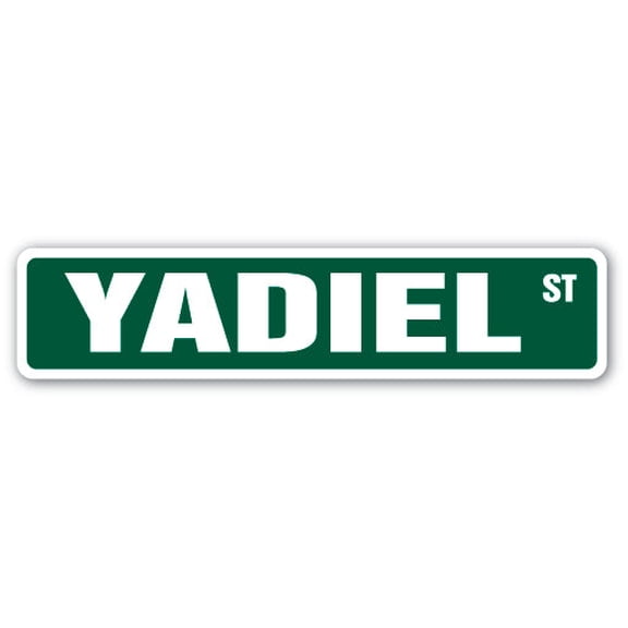 YADIEL Street Sign Childrens Name Room Sign | Indoor/Outdoor |  36" Wide