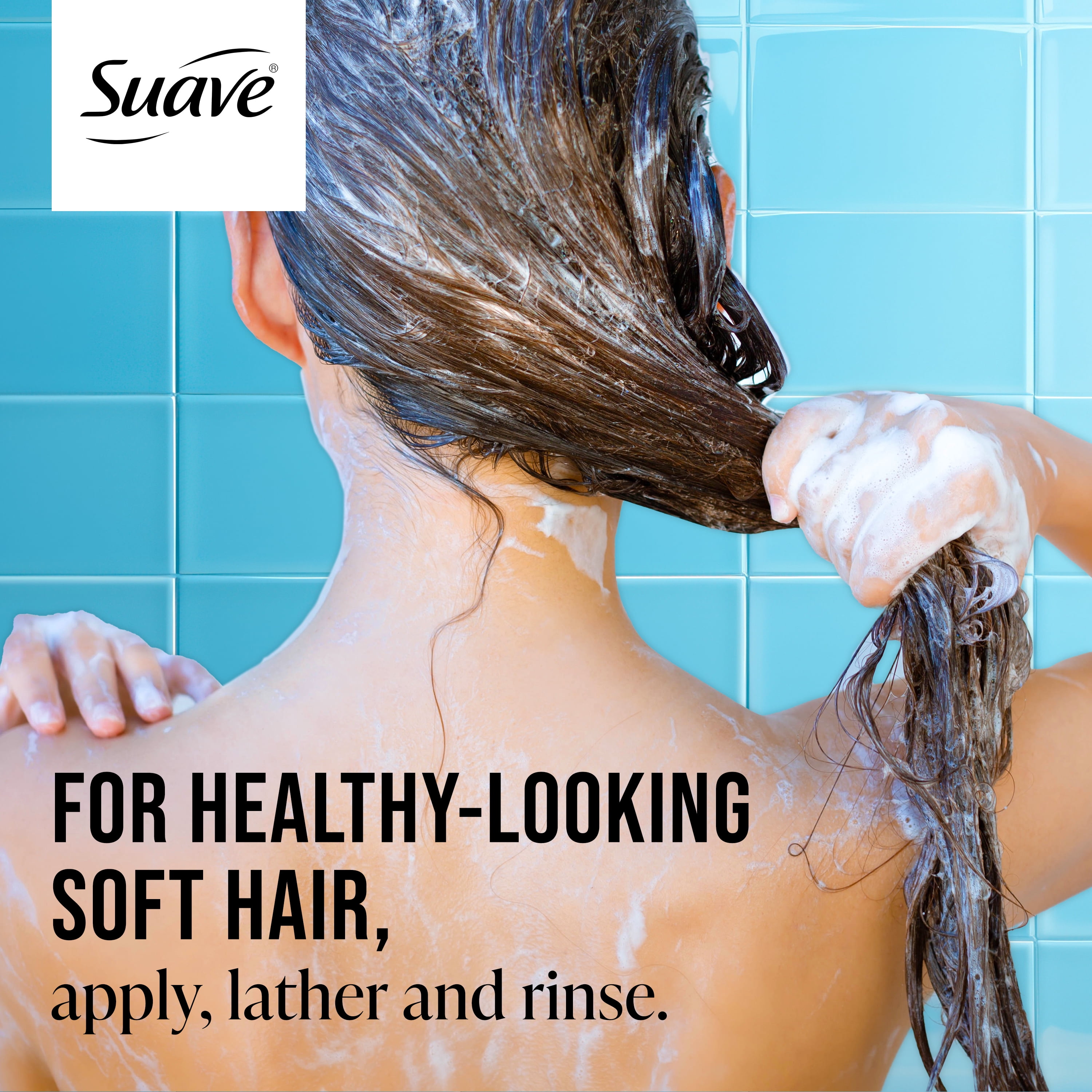 (4 pack) Suave 2-in-1 Shampoo & Conditioner, Moisturizing Vitamin B5 Infusion for Dry Hair, 28 fl oz