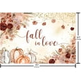 thumbnail image 4 of Fall in Love Beautiful Backdrop for Bridal Shower Pumpkin Wedding Shower Decorations Photography Background Bohemia Floral Pampas Grass Decor Autumn Fall in Love Party Photo Shoot Backdrop, 4 of 4