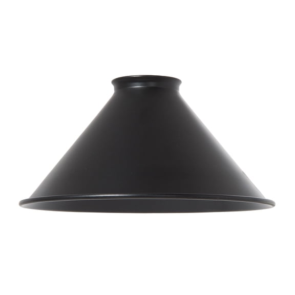 B&P Lamp® Satin Black Industrial Cone Metal Shade