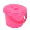 thumbnail image 1 of MultiFunction Paint Brush Tub Plastic 2 Compartments Bucket with Palettes for Color Mix(YJ004 Pink ), 1 of 14