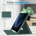 thumbnail image 2 of Fintie Case for Samsung Galaxy Tab S10 Lite/ S10 FE/ S9 FE 5G 10.9 Inch/Tab S9 11 Inch with S Pen Holder, Multi-Angle Viewing Rugged Soft TPU Back Cover with Auto Sleep/Wake, Midnight Green, 2 of 9