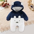 thumbnail image 4 of HXWCHs Winter Baby Boys Romper Jumpsuit Thermal Padded Outfit with Lining, Ideal Warm Bodysuit for & Toddlers Black 0-3 Months, 4 of 4