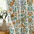 thumbnail image 3 of THD Florencia Floral & Birds Patterned Window Back Tab Rod Pocket Curtains Bedroom - Light Blocking Darkening Window Panels, Set of 2, 3 of 8