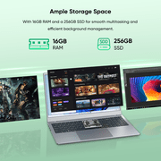 Coolby 15.6 Full HD Laptop,16GB RAM 256GB SSD Laptops,6500Y Processor Up to 3.4GHz,Win 11 Notebooks,Bluetooth,office 2024,Poratable Business and Student Laptop computer