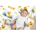 thumbnail image 2 of Custom Name Flower and Ducks Adult Duck Blanket Kids Funny Blanket Suitable for Bedroom Bed Sofa Crib Couch Chair Outdoor All Season Items That Yellow Duck Lovers Will Love 60"x50"for Teens, 2 of 6