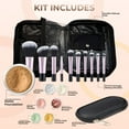 thumbnail image 2 of 15 pc STARTER KIT w/BRUSHES & CASE (DEEP TAN) Mineral Makeup Foundation Blush Bronzer Illuminating Veil Set Bare Skin Matte Powder, 2 of 6