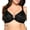 Black, variant on WonderWire Front-Closure Posture Back Underwire Bra 9265 (Women's & Women's Plus)