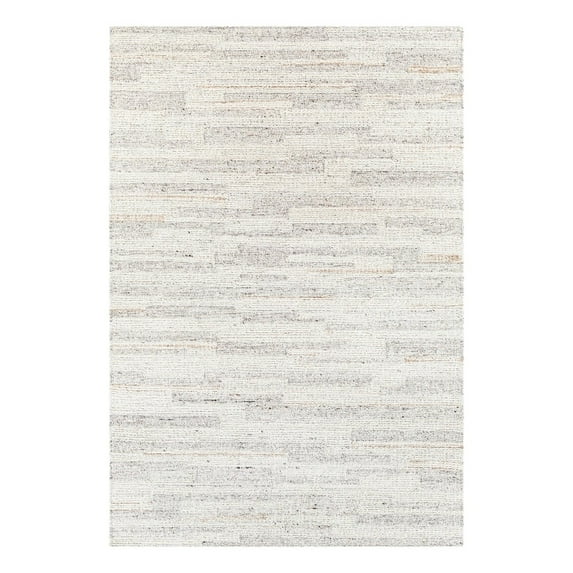 Surya Bremen 96x120" Rectangle Modern Wool Rug in Cream/Light Gray