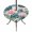 Terracotta, Green, Brown, variant on Round Outdoor Tablecloth with Umbrella Hole and Zipper, Summer Coastal Tablecloth with Elastic Waterproof, Beach Palm Leaves Coral Starfish Shell Patio Table Covers for 55" - 60" Picnic Pool Tables