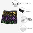 thumbnail image 6 of Balery Mardi Gra Geometric Men's Boxer Briefs, Soft and Breathable Cotton Underwear with nylon Waistband-Small, 6 of 9