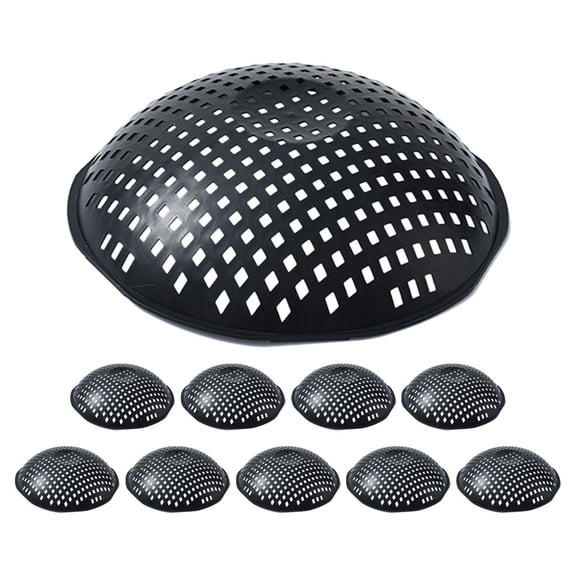 unbranded 10Pcs Plastic Flower Pot Hole Mesh Pad Plant Pot Grid Soil Protector Black