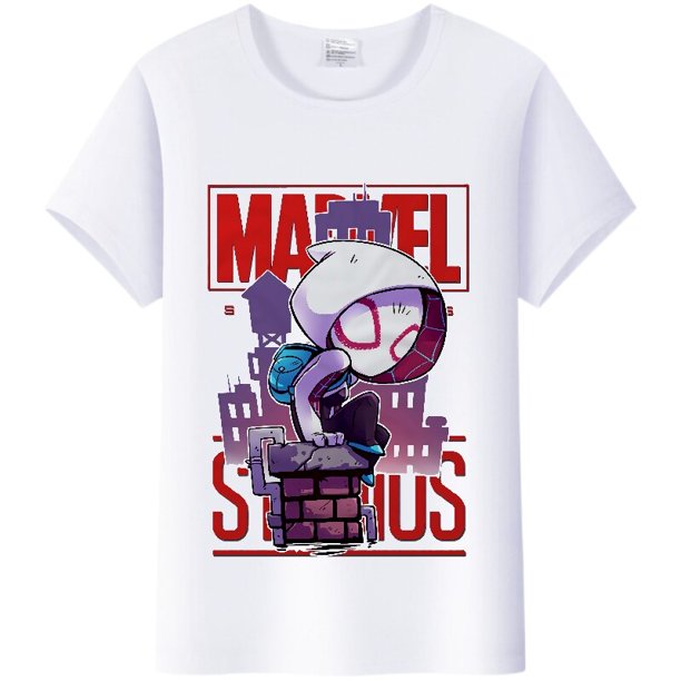 Camiseta con dibujos animados de Marvel para niños, ropa de amigos, Spiderman, blusas estéticas, camisetas blancas, camisetas manga corta Harajuku xuanjing unisex