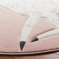 thumbnail image 3 of SAFAVIEH Carousel Kids Dalach Unicorn Area Rug, Pink/Ivory, 5'3" x 5'3" Round, 3 of 10