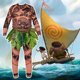 thumbnail image 3 of Venta caliente Moana personaje Cosplay ajustado trajes de una pieza Halloween Maui tatuaje estampado disfraz para adultos y niños, 3 of 4