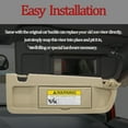 thumbnail image 5 of Right Passenger Side Sun Visor With Makeup Mirror, For Honda Civic 2006-2011, Replace 83230-SNA-A01ZE Front Sunvisor Sun Blocker -Copilot-right-beige, 5 of 5