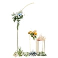 thumbnail image 4 of Modern Metal Wedding Arch Flower Stand Set, 2PCS Rectangular+1PC Arch Ballon Stand Gold, 4 of 9